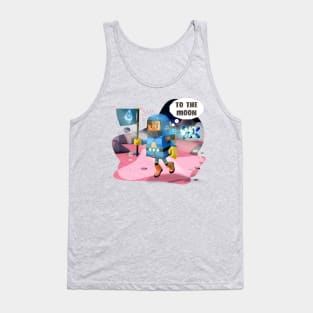 Blue spacesuit to the moon. Neo Tank Top